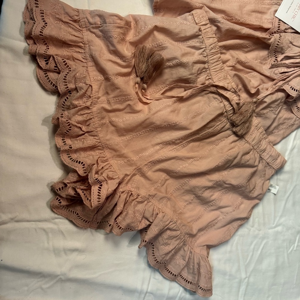 Shabby Chic Blush Ruffle Pajama Set - Picture 2 of 7